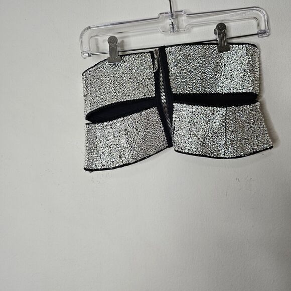 RARE Unique Bryan Hearns Bejeweled Criss Cross 90s Designer Belt with Zip Back - Picture 3 of 5